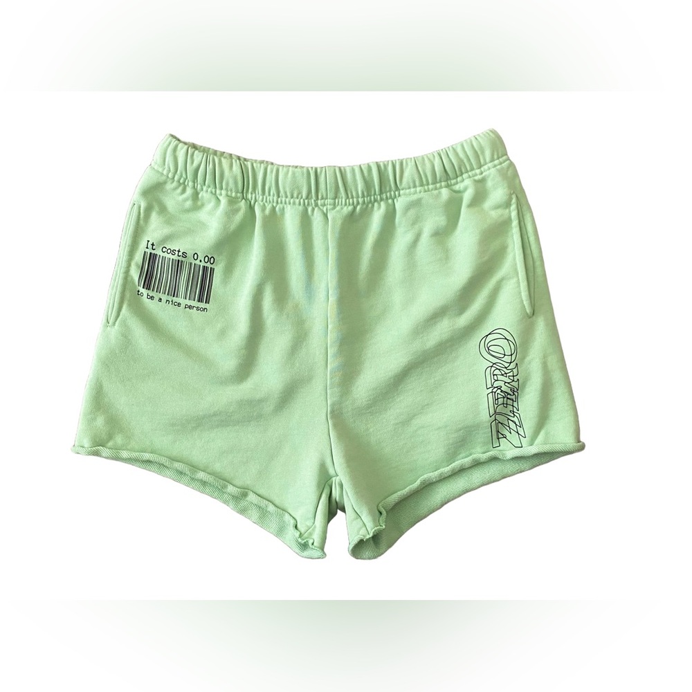 Mayfair It Cost 0.00 Dollars To Be Nice Person Terry Sweat Shorts Size Medium